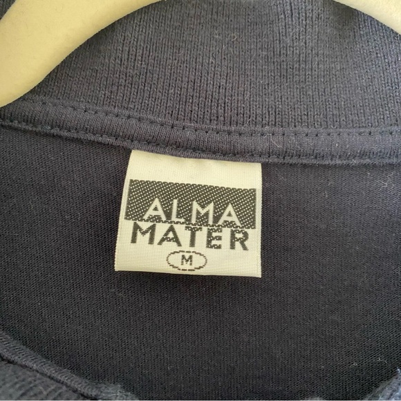 Paris France Eiffel Tower Logo Polo Top Navy Blue Size M - Picture 5 of 7